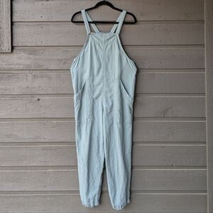 Universal Thread Sage Green Linen Overalls Size XS Relax Fit
